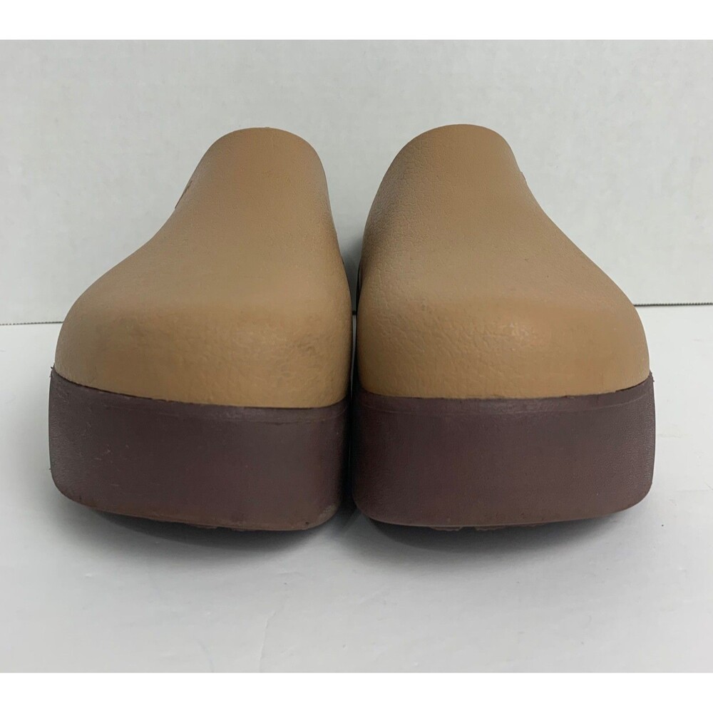 Crocs Dylan Platform Clog Shoes Womens 11 Tan Brown Comfort Chunky Mule Slip On - Picture 2 of 11